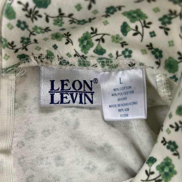 Vintage Leon Levin Ditzy Floral Mock Turtleneck Sz. L - Picture 6 of 9